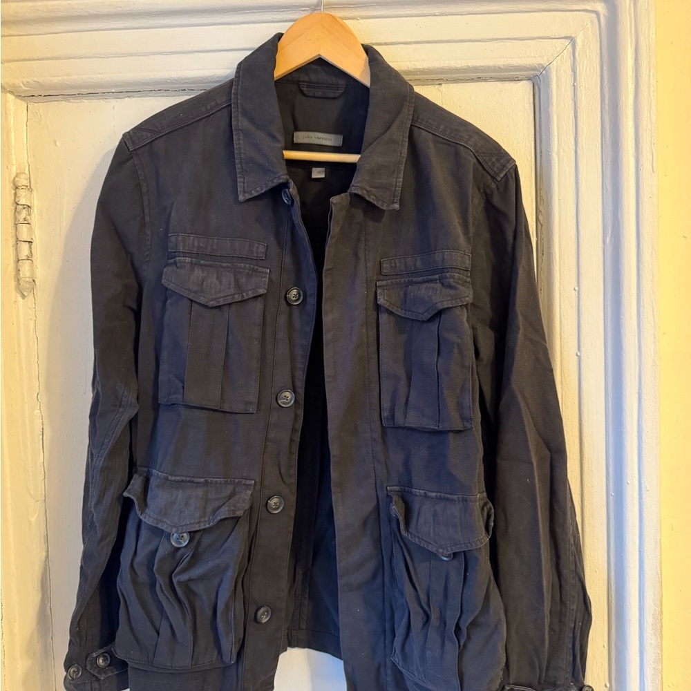Men's Black Utility Jacket John Varvatos Size Medium